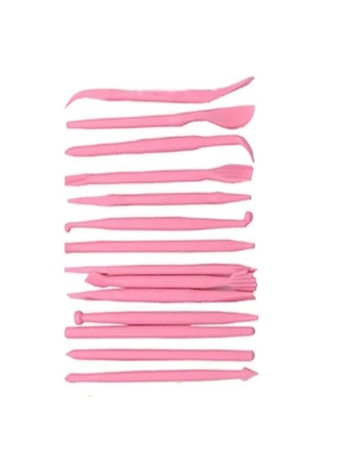 53 Arts 53ARTS Plastic Sculpture Tools 12 Pcs Mini Sculpting Fondant Flower Model Carving Group Soft Pottery Clay Shaping Pen (Color : Pink) - Image 3